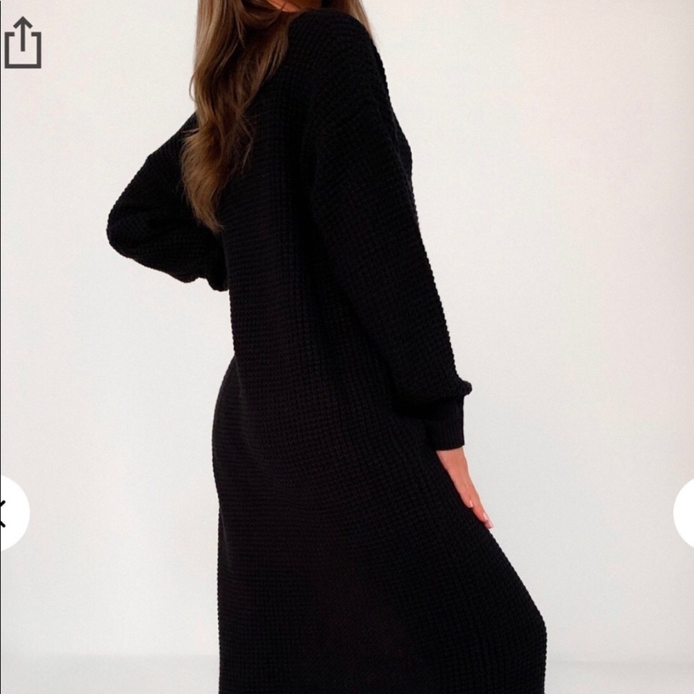 Black Tall Maxi Cardigan in Large - Picture 3 of 4